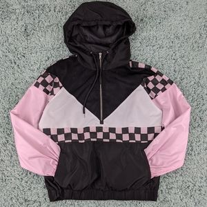 4/$20  F21 Checkerboard Windbreaker